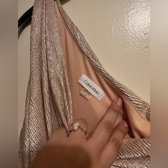 NEW Calvin Klein Gold Gown - Picture 3 of 4